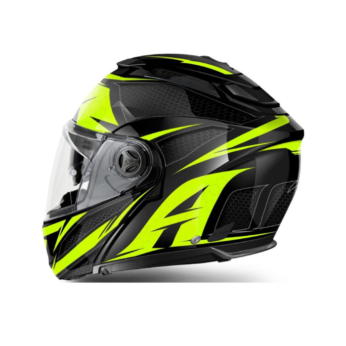 CASCO MODULARE AIROH PHANTOM-S EVOLVE YELLOW GLOSS - immagine 3