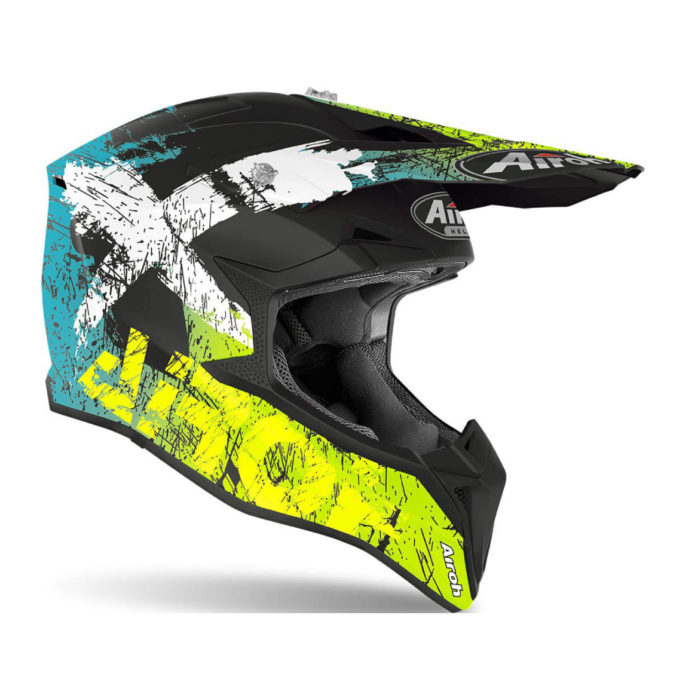 CASCO OFF ROAD CROSS AIROH WRAAP SMILE - immagine 3