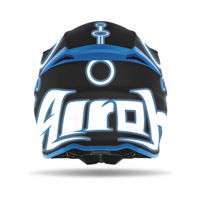 CASCO OFF ROAD CROSS AIROH TWIST 2.0 NEON BLUE MATT - immagine 2