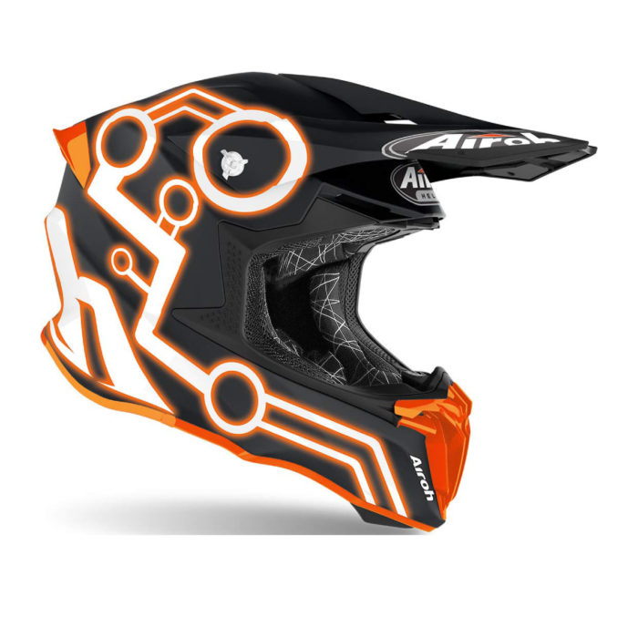 CASCO OFF ROAD CROSS AIROH TWIST 2.0 NEON ORANGE MATT - immagine 2