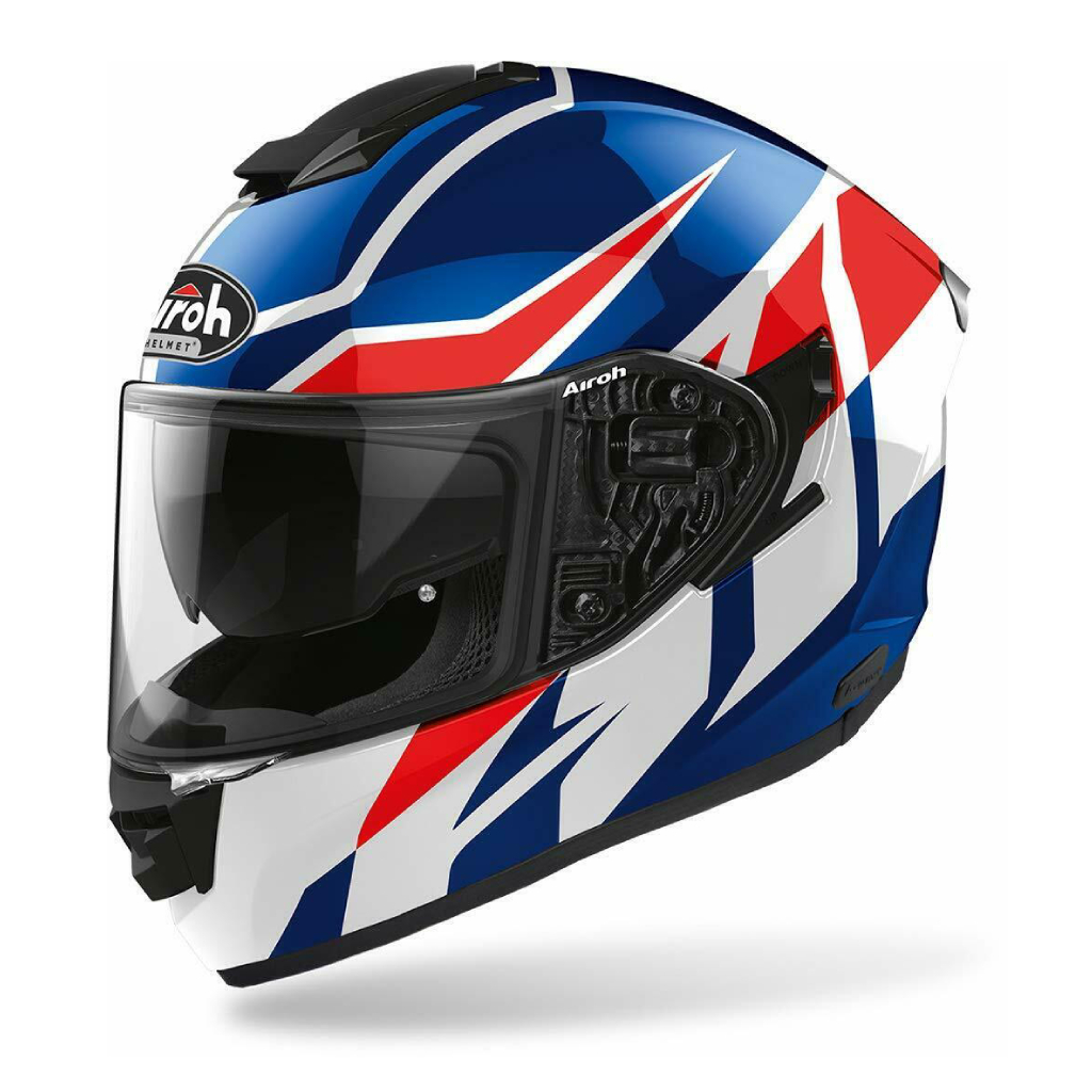 CASCO INTEGRALE AIROH ST. 501 FROST BLUE/RED GLOSS – Moto Racing Snc