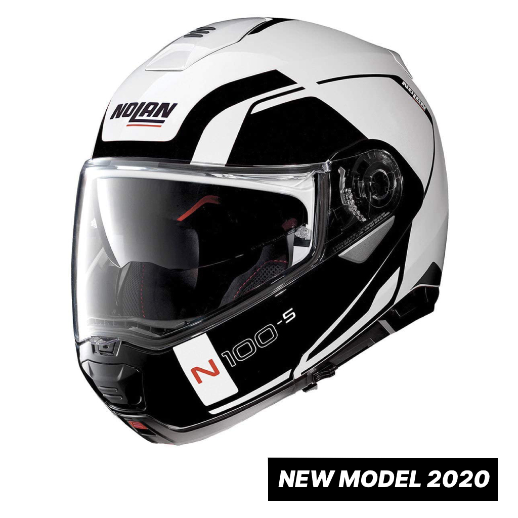 CASCO MODULARE NOLAN N 100 CONSISTENCY N-COM COLORE 19 METAL WHITE – Moto  Racing Snc