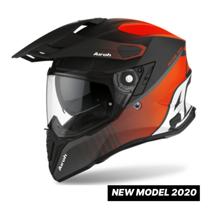 CASCO ON-OFF ROAD AIROH COMMANDER PROGRESS ORANGE MATT
