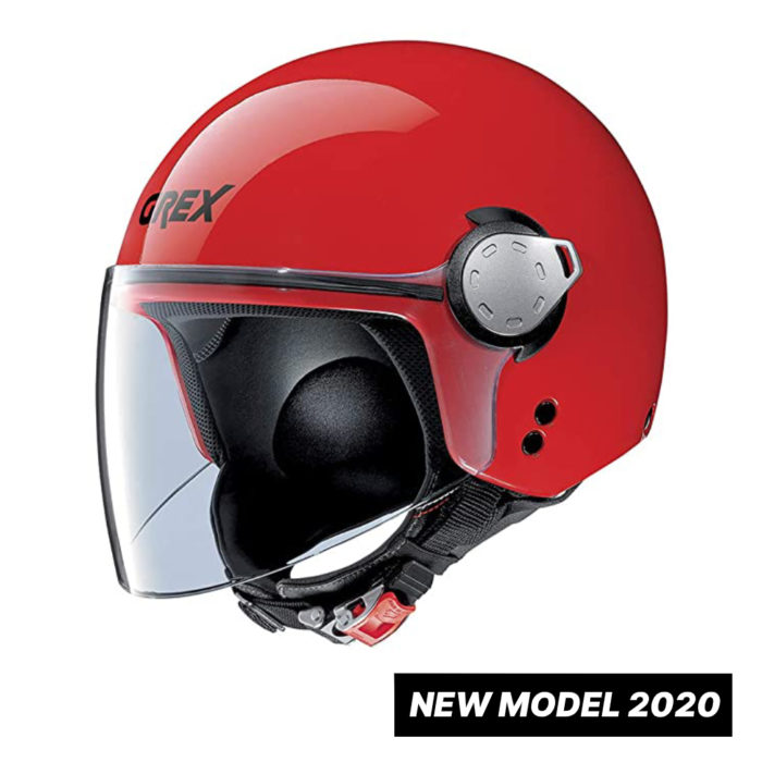 CASCO JET GREX G3.1E KINETIC COLORE 5 CORSA RED - ROSSO