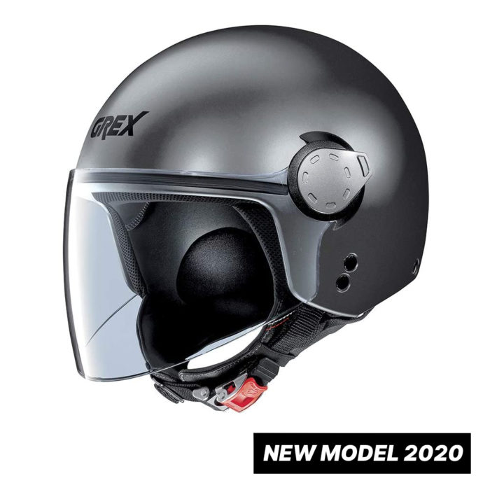 CASCO JET GREX G3.1E KINETIC COLORE 8 FLAT VULCAN GREY