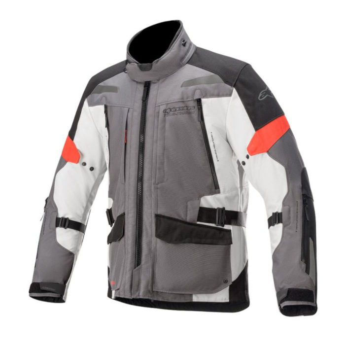 GIACCA ALPINESTARS VALPARAISO V3 DRYSTAR JACKET 939 NERO/GRIGIO CHIARO/GRIGIO SCURO/ROSSO