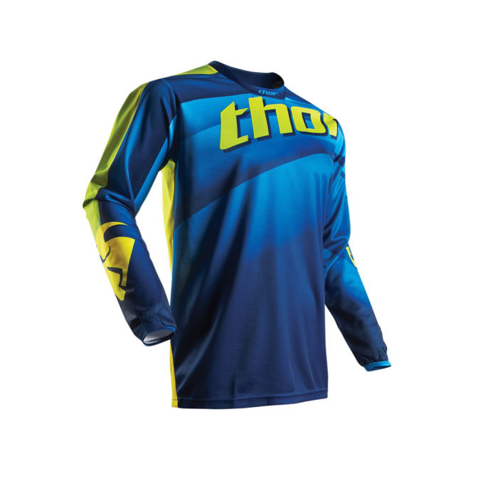 MAGLIA OFF ROAD MOTOCROSS ENDURO THOR 3932 BLU/LIME PULSE S7 JERSEY 2910