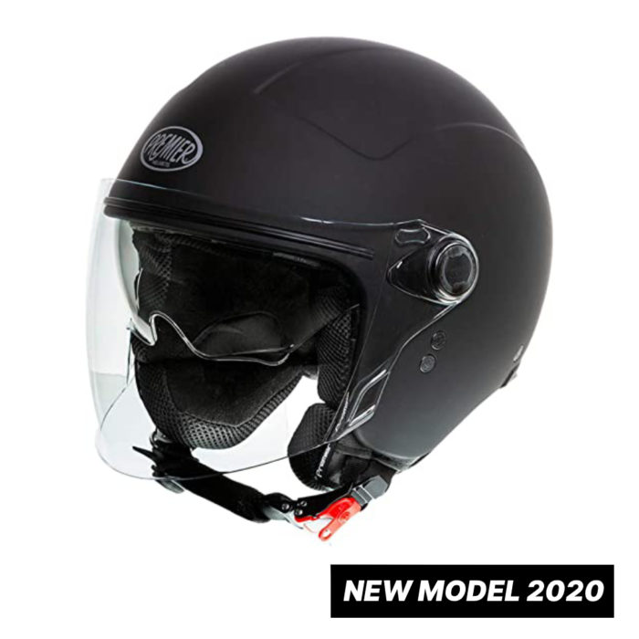 CASCO JET PREMIER OPEN FACE ROCKER VISOR U9 BM NERO