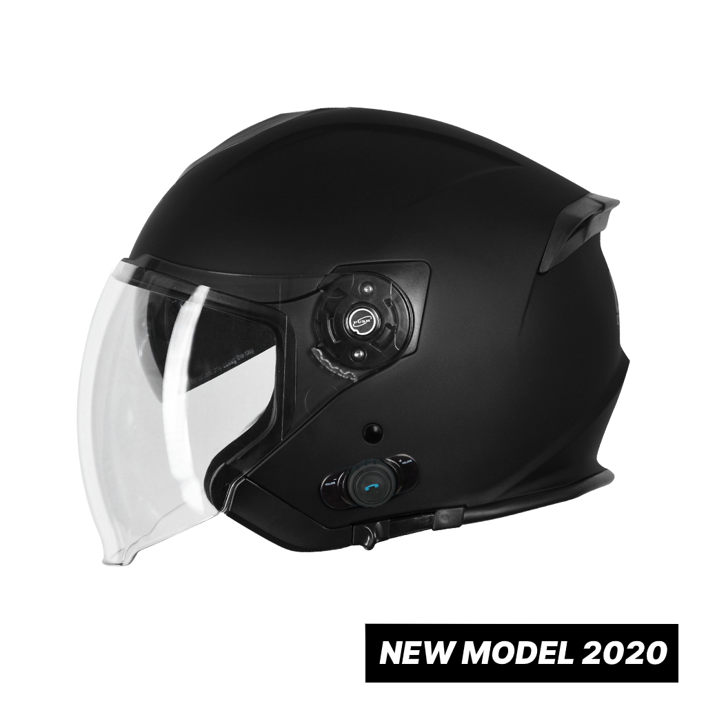 Casque Moto Jet avec Bluetooth Origine intégrée PALIO 2.0 BT noir matt