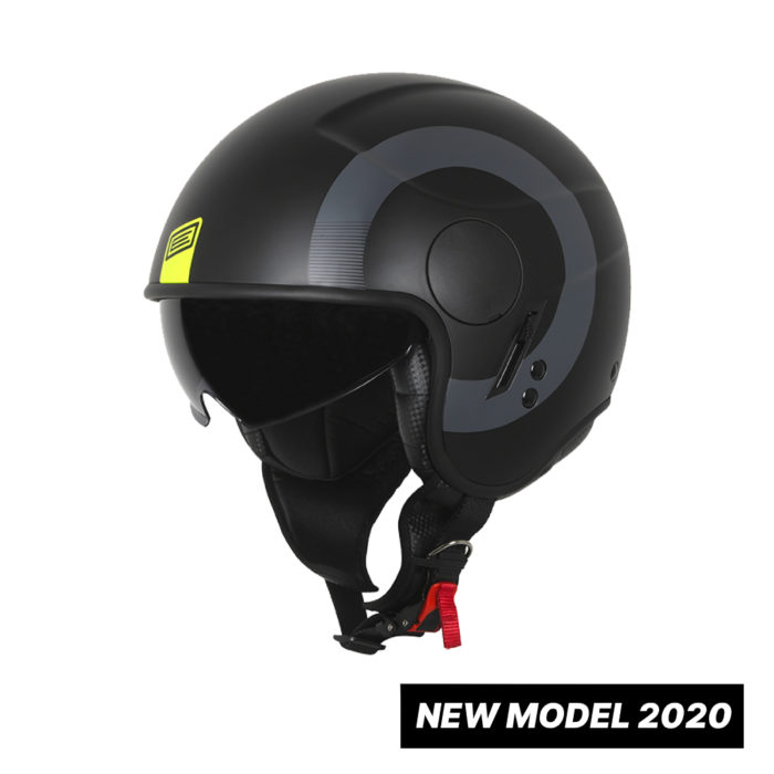 CASCO JET ORIGINE SIERRA ROUND MATT FLUO YELLOW BLACK