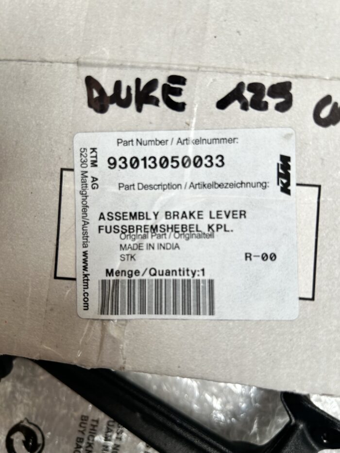 FOOT BRAKE LEVER COMPLETE KTM125 - immagine 2